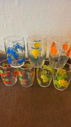 7 unieke vintage sap glaasjes, Verzamelen, Glas en Borrelglaasjes, Ophalen, Zo goed als nieuw, Borrel- of Shotglas