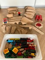 Treinbaan, treintjes Brio, Thomas, Ikea, brandweertrein, Kinderen en Baby's, Speelgoed | Houten speelgoed, Ophalen, Gebruikt, Overige typen