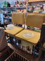 Twee Mooie Gele Vintage Stoelen, Antiek en Kunst, Ophalen