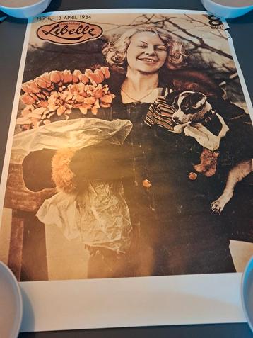 Antiek Libelle Voorpagina Poster 1934 - Uniek! beschikbaar voor biedingen