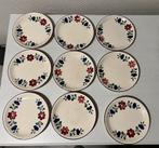 Te Koop Schoteltjes Gebaksbordjes Bouquet 9x, Huis en Inrichting, Keuken | Servies, Ophalen of Verzenden, Zo goed als nieuw, Bord(en)