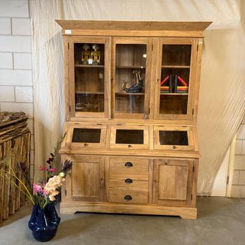 Buffetkast - 150 cm - met kleppen - massief teak - TTM Wonen beschikbaar voor biedingen