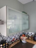 Wandkast Keuken Siematic- Wit Glazen Deur, Huis en Inrichting, Keuken | Keukenelementen, Ophalen, 100 tot 150 cm, Wit, Zo goed als nieuw