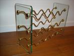 Hollywood regency wijnrek uit de Jaren 70 - David Lange, Ophalen, 25 flessen of meer, Minder dan 50 cm, Glas