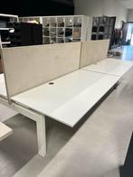 4 Bureau's met geluidswand, Ophalen of Verzenden, In hoogte verstelbaar, Gebruikt, Bureau