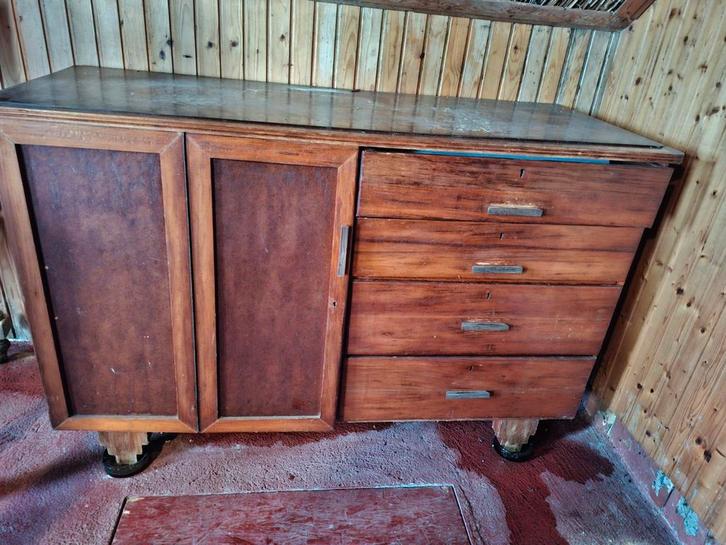 Antiek Dressoir/Kastje, Huis en Inrichting, Kasten | Dressoirs, Gebruikt, 100 tot 150 cm, 25 tot 50 cm, Met lade(s), Met deur(en)