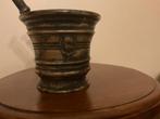Antiek bronzen vijzel met stamper, Ophalen of Verzenden