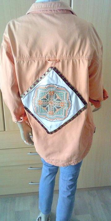 Oranje bohemian jacket met aparte borduursel applicatie M/L beschikbaar voor biedingen