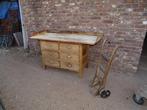 oude tafel kast werktafel bakkerstafel uit bakkerij, Antiek en Kunst, Ophalen