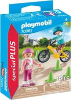 PLAYMOBIL Kinderen met fiets en skates - 70061, Ophalen of Verzenden, Gebruikt, Complete set