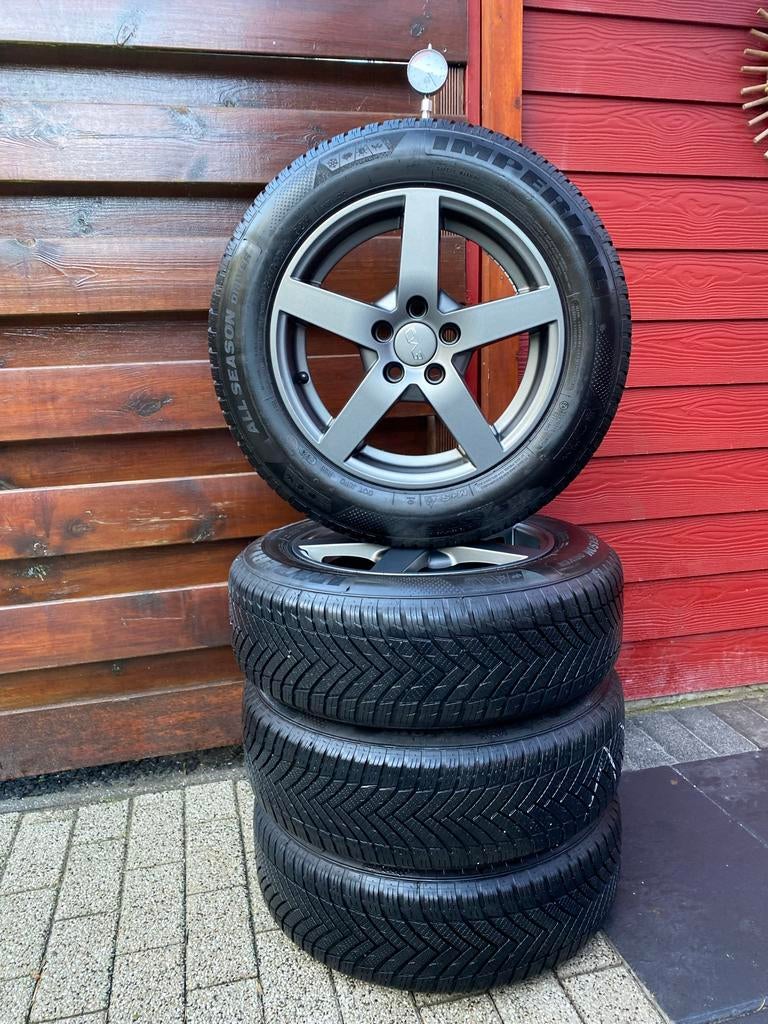 Polo/Ibiza EVO Velgen met All Season Banden 185/65 R15, Auto-onderdelen, Gebruikt, 15 inch, Banden en Velgen, All Season