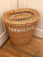 Rieten 'rechthoekig'/ovale  wasmand met katoenen binnenzak, Ophalen, Gebruikt, Mand, Riet