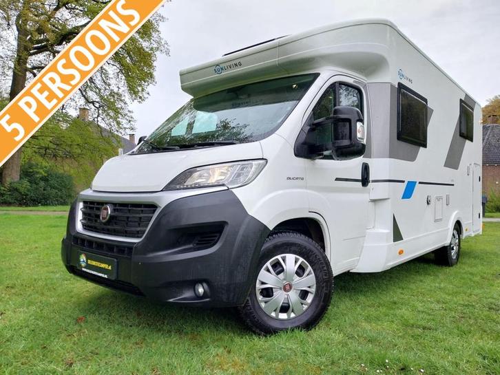 5 persoons Sun Living S70SL met 43363 km en Beach uitvoering, Caravans en Kamperen, Campers, Bedrijf, tot en met 5, Half-integraal