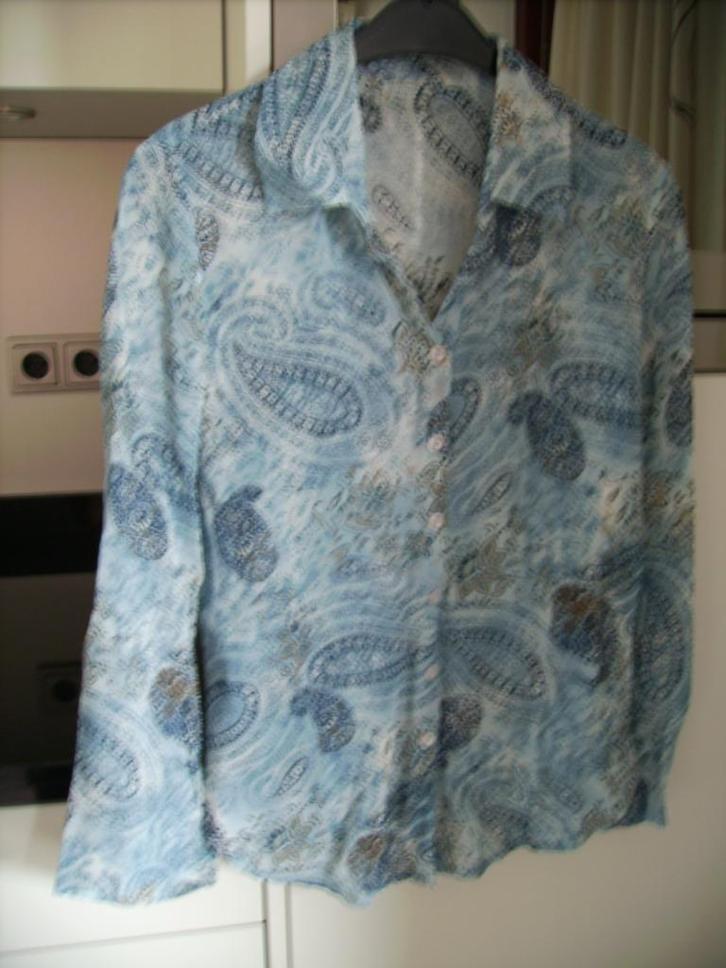 blouse viscose paisley maat 40, Kleding | Dames, Blouses en Tunieken, Zo goed als nieuw, Maat 38/40 (M), Blauw, Ophalen of Verzenden