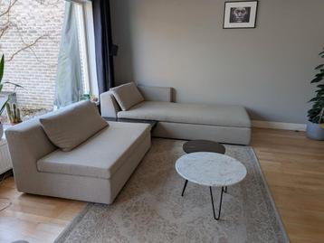 Slaapbank / loungebank Vaxholm Ikea + 2-zits. Nette staat. beschikbaar voor biedingen