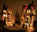 Verlichte Kerststraat met verlichting, Diversen, Kerst, Ophalen of Verzenden, Gebruikt