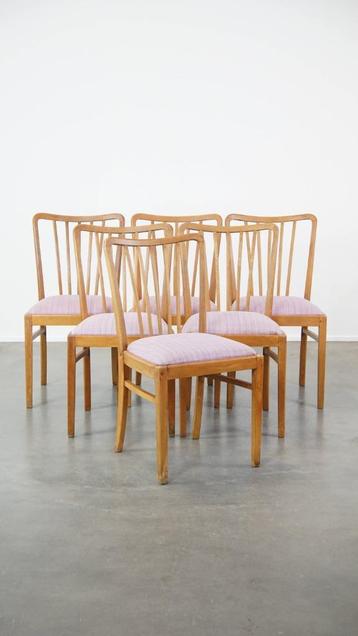 Leuke set van 6 vintage Deens design eetkamerstoelen beschikbaar voor biedingen