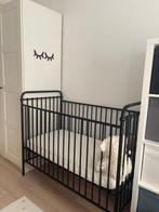 Ledikant Zwart Metal met Lattebodem en Matras!, Ophalen, Zo goed als nieuw, Minder dan 140 cm, Matras