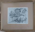 ETS van Wim Bos 18 x 15 cm €12.-, Antiek en Kunst, Kunst | Etsen en Gravures, Ophalen