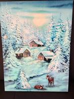 Schilderij met lichtjes in huis, Antiek en Kunst, Kunst | Schilderijen | Abstract, Ophalen of Verzenden