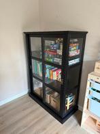 Houten vitrinekast IKEA MALSJÖ, Huis en Inrichting, Kasten | Vitrinekasten, Ophalen, 50 tot 100 cm, Zo goed als nieuw, 150 tot 200 cm