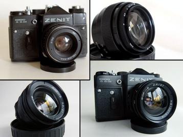 Zenith, Helios 58mm f2, Mir 1b 37mm 2.8, Jupiter-9, Jupit 11 beschikbaar voor biedingen