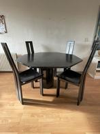 Eettafel met 4 stoelen, Huis en Inrichting, Tafels | Eettafels, Ophalen, Overige materialen, Gebruikt, Achthoekig