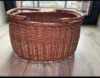 Vintage Rotan Mand met Handvatten, Huis en Inrichting, Stoelen, Bruin, Vintage, Riet of Rotan, Ophalen of Verzenden