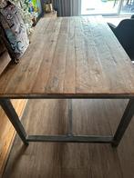 Eettafel Tower Living Venetië 180x100 teakhout metaal tafel, 50 tot 100 cm, Industrieel, 150 tot 200 cm, Rechthoekig