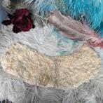 Antieke victoriaanse wit crème bontkraag kraag pop kleding, Ophalen of Verzenden