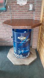 Stoere statafel van putoline olievat., Ophalen, Gebruikt