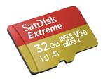 Sandisk MicroSDHC Extreme 32GB A1 V30 U3 (nieuw), Audio, Tv en Foto, Fotografie | Geheugenkaarten, Sandisk Extreme, 32 GB, Nieuw