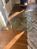 Glazen Salontafel, Ophalen, Gebruikt, 100 tot 150 cm, Vierkant