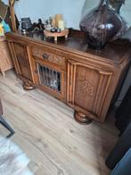 Vintage glas in lood dressoirtjes, kastjes, Ophalen, 25 tot 50 cm, Glas, 50 tot 100 cm