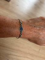 Fijn zierlijk zilveren armband met lapislazuli, handgemaakt, Ophalen of Verzenden, Zo goed als nieuw, Zilver