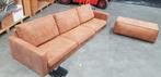Ruime 4zits bank. Eventueel met hocker., Ophalen, 75 tot 100 cm, Zo goed als nieuw, Rechte bank