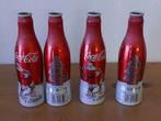 Coca-Cola Aluminium flesjes Kerst 4 stuks 25cl leeg 2010, Ophalen of Verzenden