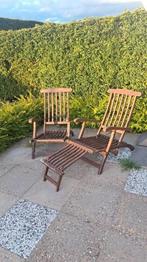 Ligstoel en loungestoel voor in de tuin., Ophalen, Zo goed als nieuw