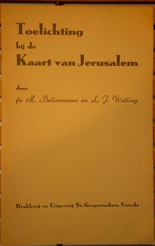 Schoolplaat boekje – Kaart van Jerusalem, Antiek en Kunst, Antiek | Schoolplaten, Overige thema's, Verzenden