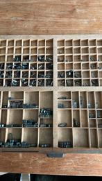 Graan letterbak met letters, Huis en Inrichting, Ophalen, Gebruikt