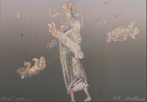 Alexander Bobkin(1952)Gem Techniek"Birth of the Universe"Ges, Antiek en Kunst, Kunst | Schilderijen | Modern, Ophalen of Verzenden