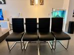 Set van 4 zwarte eetstoelen, Ophalen, Zwart, Zo goed als nieuw, Vier