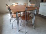 Keukentafel met 6 stoelen, Huis en Inrichting, Tafels | Eettafels, Ophalen, Gebruikt, 50 tot 100 cm, Vijf personen of meer