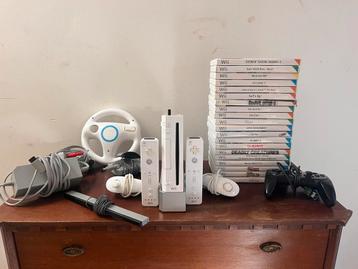Nintendo Wii set met 20 spellen + accessoires beschikbaar voor biedingen
