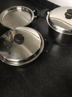 AMC pannen, Huis en Inrichting, Keuken | Potten en Pannen, Ophalen of Verzenden, Zo goed als nieuw, Rvs, Pannenset