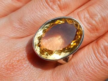 Vanoli 925 zilveren ring met citrien maat 18,25 en 20,5 beschikbaar voor biedingen
