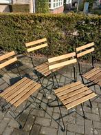 Bistro klapstoelen, Huis en Inrichting, Stoelen, Ophalen, Zwart, Zo goed als nieuw, Vier