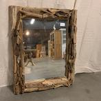 Spiegel - drijfhout -driftwood - 100 x 80 cm - Bij TTM Wonen, Huis en Inrichting, Woonaccessoires | Spiegels, Www.ttmwonen.nl