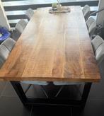 Mangohouten Eettafel 220x100 cm, Ophalen, 100 tot 150 cm, 200 cm of meer, Zo goed als nieuw