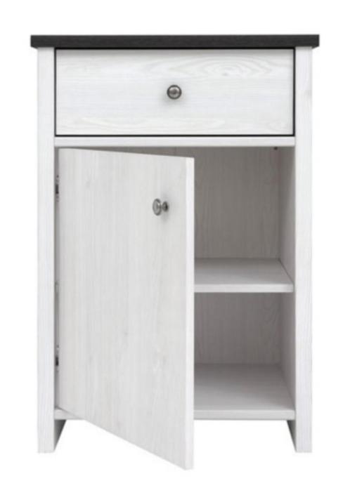 VOORRAAD Halfhoge Wit eiken / Antraciet Wandkast met lade, Huis en Inrichting, Kasten | Ladekasten, Nieuw, Minder dan 100 cm, 50 tot 100 cm